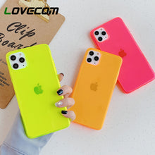 Load image into Gallery viewer, Neon Fluorescent Solid Color Phone Case For iPhone