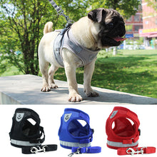 Load image into Gallery viewer, Reflective Safety Pet Dog Harness and Leash Set for Small Medium Dogs Cat Harnesses Vest Puppy Chest Strap Pug Chihuahua Bulldog
