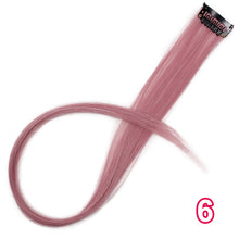 Load image into Gallery viewer, Long Straight Clip In One Piece Hair Extensions 20 Inch Synthetic