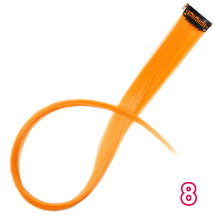 Load image into Gallery viewer, Long Straight Clip In One Piece Hair Extensions 20 Inch Synthetic