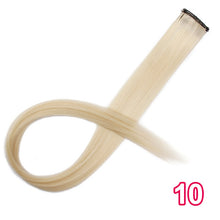 Load image into Gallery viewer, Long Straight Clip In One Piece Hair Extensions 20 Inch Synthetic