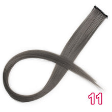 Load image into Gallery viewer, Long Straight Clip In One Piece Hair Extensions 20 Inch Synthetic