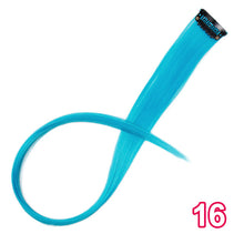 Load image into Gallery viewer, Long Straight Clip In One Piece Hair Extensions 20 Inch Synthetic