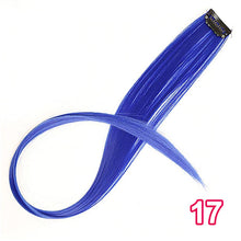 Load image into Gallery viewer, Long Straight Clip In One Piece Hair Extensions 20 Inch Synthetic
