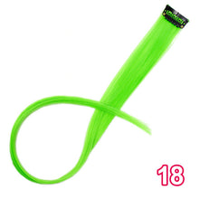 Load image into Gallery viewer, Long Straight Clip In One Piece Hair Extensions 20 Inch Synthetic