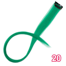 Load image into Gallery viewer, Long Straight Clip In One Piece Hair Extensions 20 Inch Synthetic