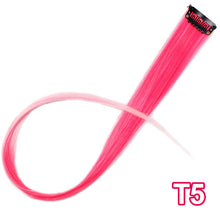 Load image into Gallery viewer, Long Straight Clip In One Piece Hair Extensions 20 Inch Synthetic