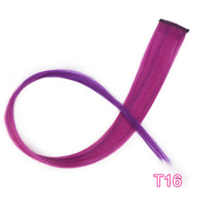 Load image into Gallery viewer, Long Straight Clip In One Piece Hair Extensions 20 Inch Synthetic