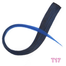 Load image into Gallery viewer, Long Straight Clip In One Piece Hair Extensions 20 Inch Synthetic