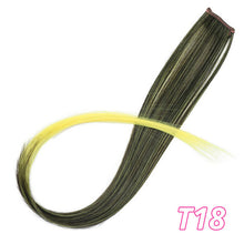 Load image into Gallery viewer, Long Straight Clip In One Piece Hair Extensions 20 Inch Synthetic