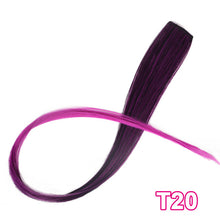 Load image into Gallery viewer, Long Straight Clip In One Piece Hair Extensions 20 Inch Synthetic