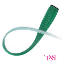 Load image into Gallery viewer, Long Straight Clip In One Piece Hair Extensions 20 Inch Synthetic