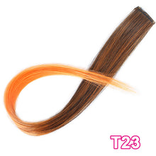 Load image into Gallery viewer, Long Straight Clip In One Piece Hair Extensions 20 Inch Synthetic
