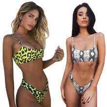 Load image into Gallery viewer, Bikini Women Swimwear Leopard