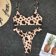 Load image into Gallery viewer, Bikini Women Swimwear Leopard