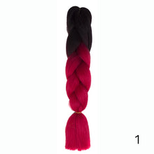 Load image into Gallery viewer, Synthetic hair Braids Kanekalon Ombre Braiding Hair Extension Box Braid Hair Pink Purple Yellow Golden Colors Crochet braids