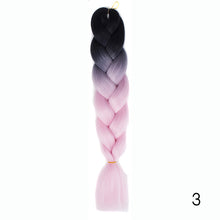 Load image into Gallery viewer, Synthetic hair Braids Kanekalon Ombre Braiding Hair Extension Box Braid Hair Pink Purple Yellow Golden Colors Crochet braids