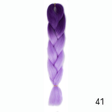 Load image into Gallery viewer, Synthetic hair Braids Kanekalon Ombre Braiding Hair Extension Box Braid Hair Pink Purple Yellow Golden Colors Crochet braids