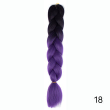 Load image into Gallery viewer, Synthetic hair Braids Kanekalon Ombre Braiding Hair Extension Box Braid Hair Pink Purple Yellow Golden Colors Crochet braids