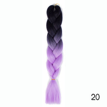 Load image into Gallery viewer, Synthetic hair Braids Kanekalon Ombre Braiding Hair Extension Box Braid Hair Pink Purple Yellow Golden Colors Crochet braids