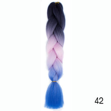 Load image into Gallery viewer, Synthetic hair Braids Kanekalon Ombre Braiding Hair Extension Box Braid Hair Pink Purple Yellow Golden Colors Crochet braids