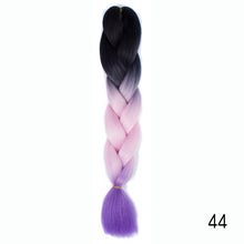 Load image into Gallery viewer, Synthetic hair Braids Kanekalon Ombre Braiding Hair Extension Box Braid Hair Pink Purple Yellow Golden Colors Crochet braids