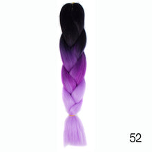 Load image into Gallery viewer, Synthetic hair Braids Kanekalon Ombre Braiding Hair Extension Box Braid Hair Pink Purple Yellow Golden Colors Crochet braids