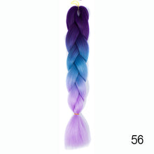 Load image into Gallery viewer, Synthetic hair Braids Kanekalon Ombre Braiding Hair Extension Box Braid Hair Pink Purple Yellow Golden Colors Crochet braids
