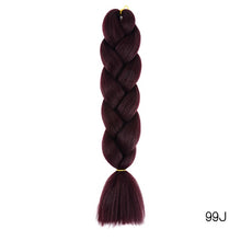 Load image into Gallery viewer, Synthetic hair Braids Kanekalon Ombre Braiding Hair Extension Box Braid Hair Pink Purple Yellow Golden Colors Crochet braids