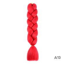 Load image into Gallery viewer, Synthetic hair Braids Kanekalon Ombre Braiding Hair Extension Box Braid Hair Pink Purple Yellow Golden Colors Crochet braids