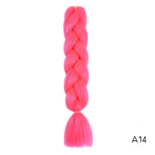 Load image into Gallery viewer, Synthetic hair Braids Kanekalon Ombre Braiding Hair Extension Box Braid Hair Pink Purple Yellow Golden Colors Crochet braids