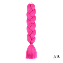 Load image into Gallery viewer, Synthetic hair Braids Kanekalon Ombre Braiding Hair Extension Box Braid Hair Pink Purple Yellow Golden Colors Crochet braids
