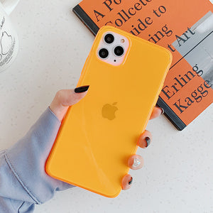 Neon Fluorescent Solid Color Phone Case For iPhone