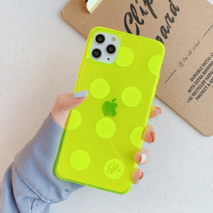 Neon Fluorescent Solid Color Phone Case For iPhone