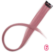 Load image into Gallery viewer, Long Straight Clip In One Piece Hair Extensions 20 Inch Synthetic
