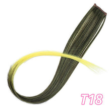 Load image into Gallery viewer, Long Straight Clip In One Piece Hair Extensions 20 Inch Synthetic
