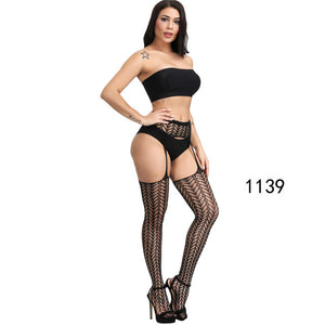 Women Sexy Thigh High Fishnet Nylon Long Socks Sex