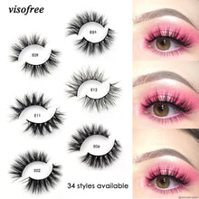 Load image into Gallery viewer, Visofree Mink Lashes 3D Mink Eyelashes 100% Cruelty free
