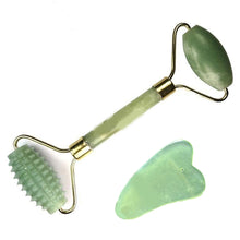 Load image into Gallery viewer, Facial Massage Roller Double Heads Jade Stone
