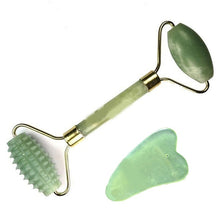 Load image into Gallery viewer, Facial Massage Roller Double Heads Jade Stone
