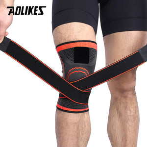 AOLIKES 1PCS 2020 Knee Support Professional Protective Sports Knee Pad Breathable Bandage Knee Brace Basketball Tennis Cycling