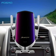 Load image into Gallery viewer, Automatic Clamping Car Wireless Charger 10W Quick Charge for Iphone 11 Pro XR XS Huawei P30 Pro Qi Infrared Sensor Phone Holder
