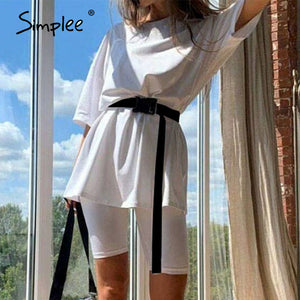 Simplee Casual solid outfits women's two piece